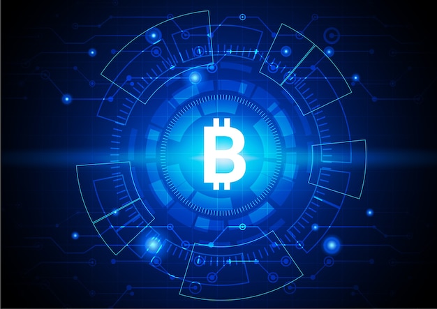 Vetor fundo conceitual elétrico de bitcoin