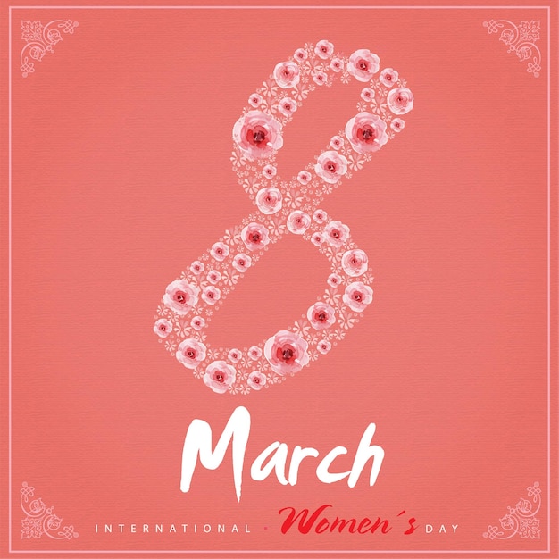 Fundo criativo da celebração do dia das mulheres em 8 de março