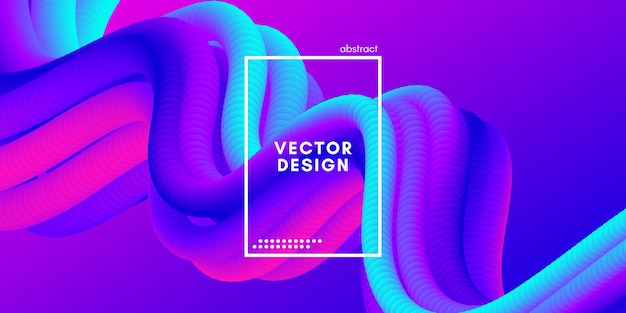 Fundo curvo fluido abstrato de forma líquida futurista