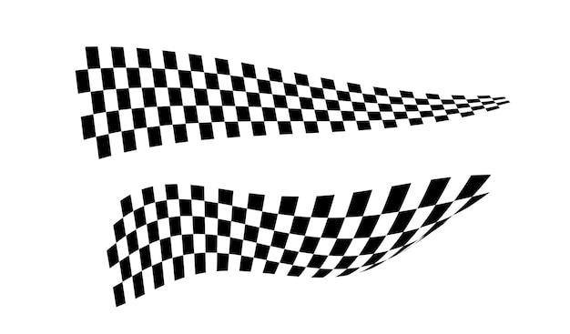 Fundo da bandeira de corrida Bandeira a quadros Cadeira a preto e branco Bandeira de chegada Ilustração vetorial