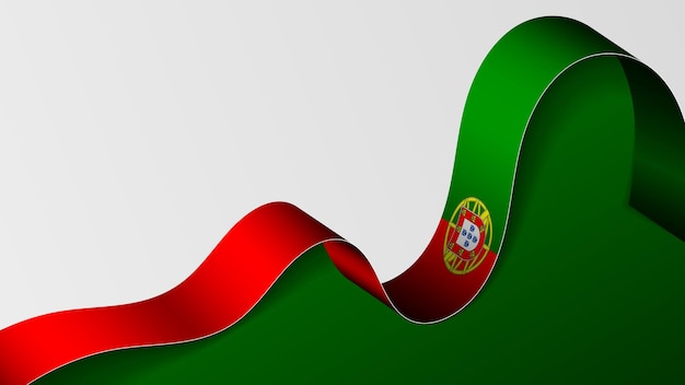 Vetor fundo da bandeira de portugal elemento de impacto para a utilização que deseja fazer dela