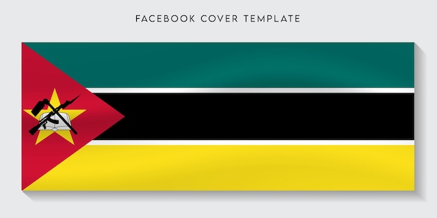 Fundo da capa do facebook da bandeira do país de Moçambique