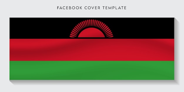 Fundo da capa do facebook da bandeira do país do Malawi