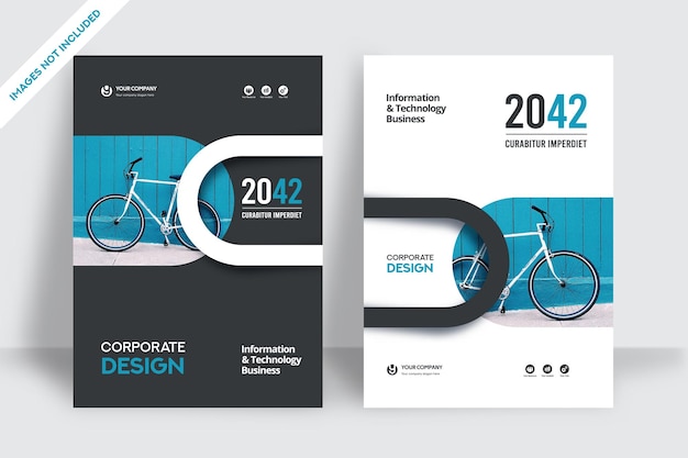 Vetor fundo da cidade business book cover design vector template