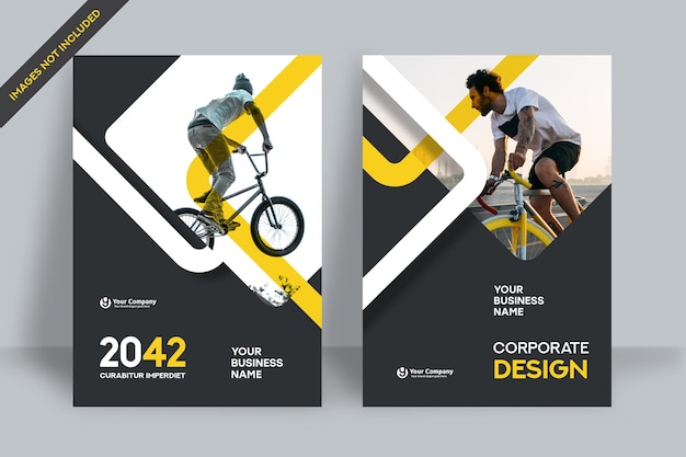 Vetor fundo da cidade business book cover design vector template