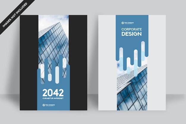 Vetor fundo da cidade business book cover design vector template