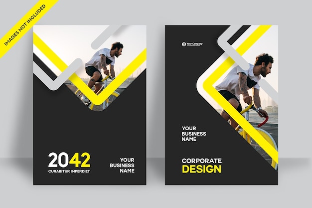 Fundo da cidade business book cover design vector template