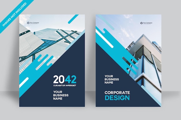 Vetor fundo da cidade business book cover design vector template