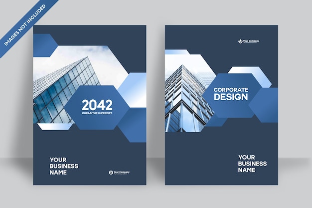 Vetor fundo da cidade business book cover design vector template