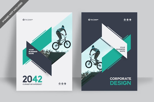 Vetor fundo da cidade business book cover design vector template