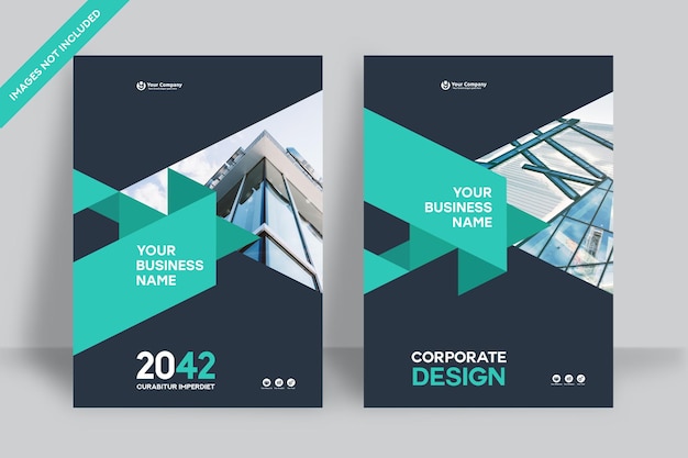 Vetor fundo da cidade business book cover design vector template