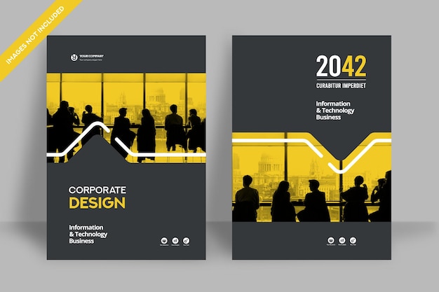 Vetor fundo da cidade business book cover design vector template