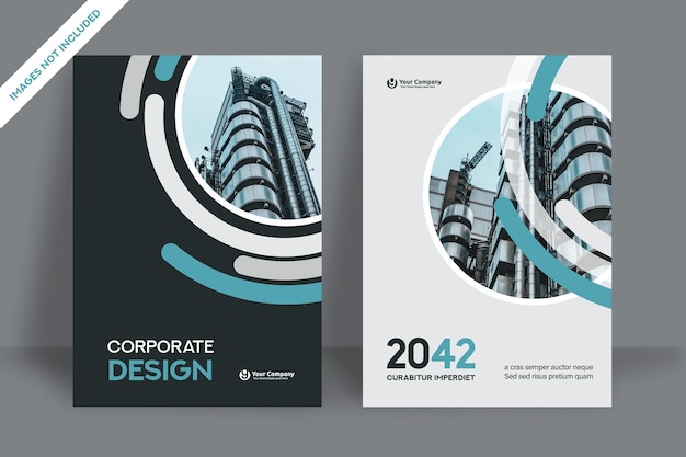 Vetor fundo da cidade business book cover design vector template