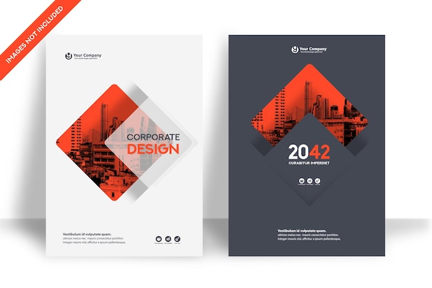 Fundo da cidade business book cover design vector template