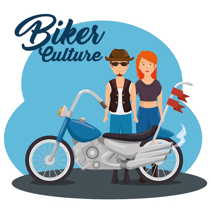 Vetor fundo da cultura do motociclista