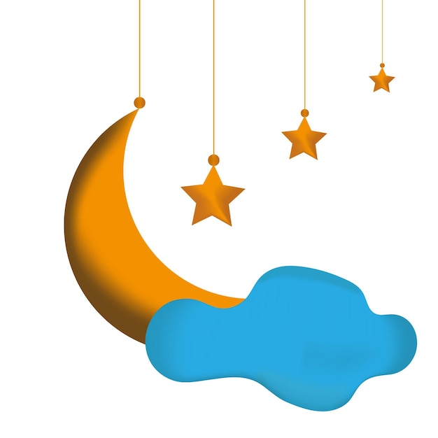 Fundo da Lua Crescente do Ramadã