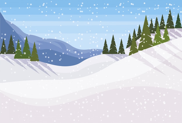 Fundo da paisagem de inverno