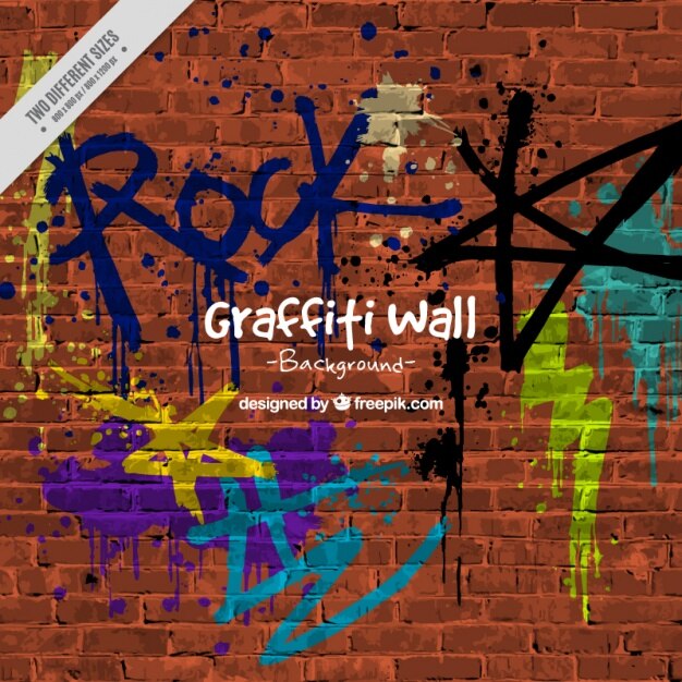 Vetor fundo da parede com graffitis