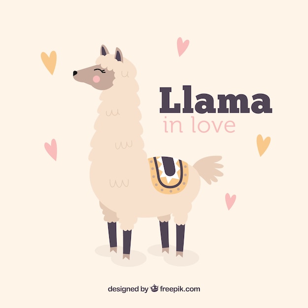 Fundo de alpaca com conceito de amor