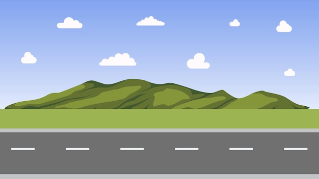 fundo de animação de paisagens rodoviárias e montanhosas
