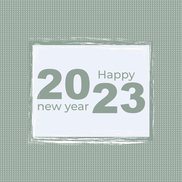 Vetor fundo de ano novo de 2023, papel de parede de convite de feliz ano novo de 2023 com textura verde