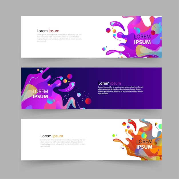 Fundo de apresentação de design de banner de layout fluido abstrato