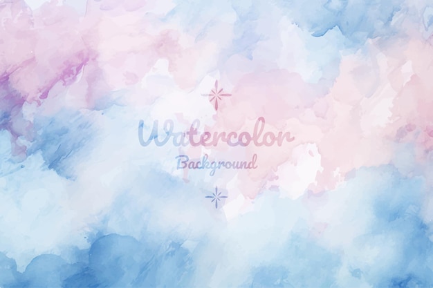 fundo de aquarela azul sonhoso e rosa suave