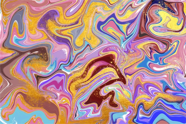 Fundo de aquarela com folha dourada