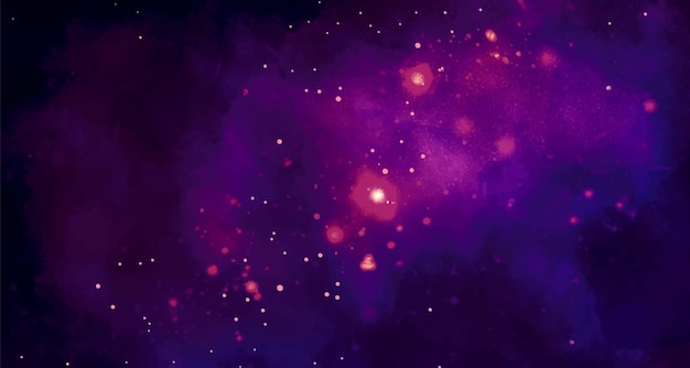 Fundo de aquarela cósmica com estrelas