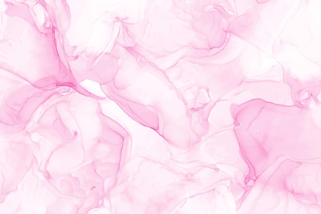 Fundo de aquarela de mármore rosa abstrato Convite de casamento de primavera Design de cartão vetorial Fundo de quartzo rosa Tinta de álcool Textura de pincel de aquarela Padrão de mármore abstrato