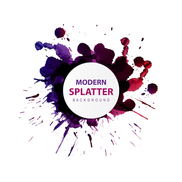 Vetor fundo de aquarela moderna splatter