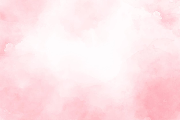 Vetor fundo de aquarela rosa abstrato padrão de cor de água suave pastel