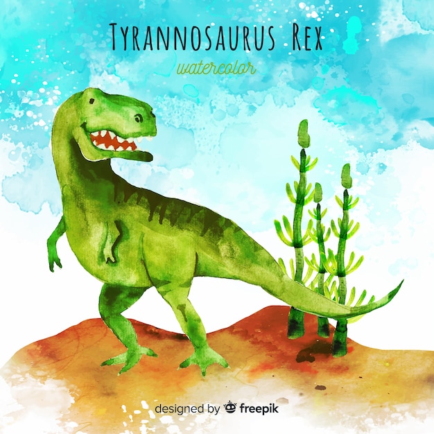 Fundo de aquarela t-rex