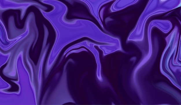 Fundo de arte fluida abstrata cores violetas profundas, onda lisa e brilhante