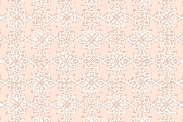Fundo de azulejos mutado Padrão sem costura floral geométrico