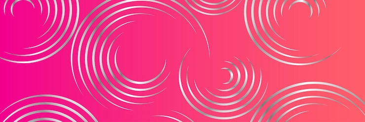 Vetor fundo de bandeira de cor gradiente com design de círculo prateado