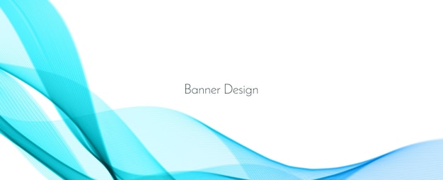 Fundo de bandeira de onda fluida de movimento azul moderno
