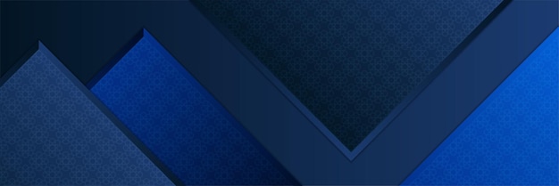 Fundo de banner abstrato azul escuro moderno. ilustração vetorial