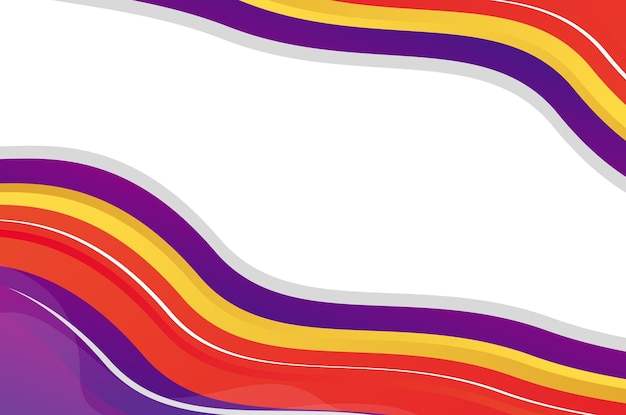 Fundo de banner abstrato de onda gradiente vermelho amarelo roxo