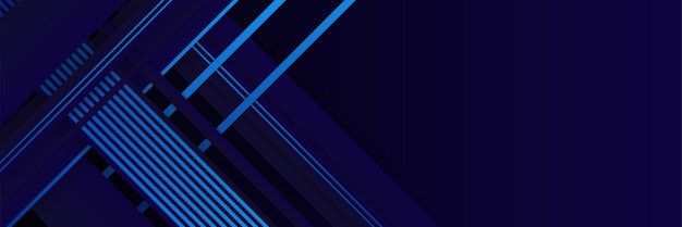 Fundo de banner azul marinho escuro gradiente abstrato moderno