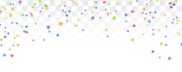 Vetor fundo de banner colorido confete estrela