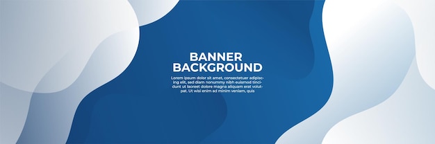 Vetor fundo de banner de tecnologia gradiente abstrato moderno azul escuro