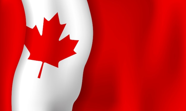Vetor fundo de banner do dia de canadá da bandeira com espaço de cópia