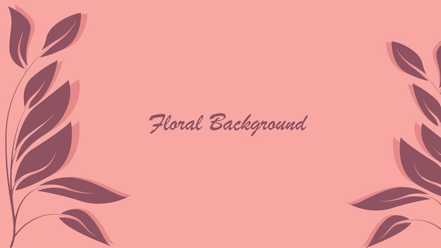 Fundo de banner floral com ilustração vetorial de texto