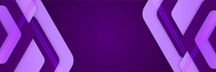 Vetor fundo de banner roxo abstrato moderno