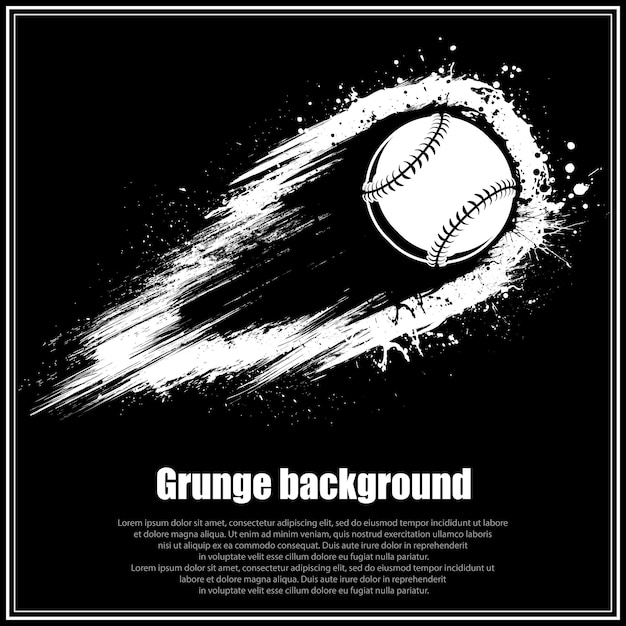 Fundo de beisebol preto grunge