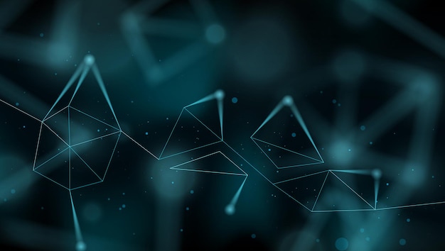 Fundo de Big Data Digital de linhas e pontos abstratos