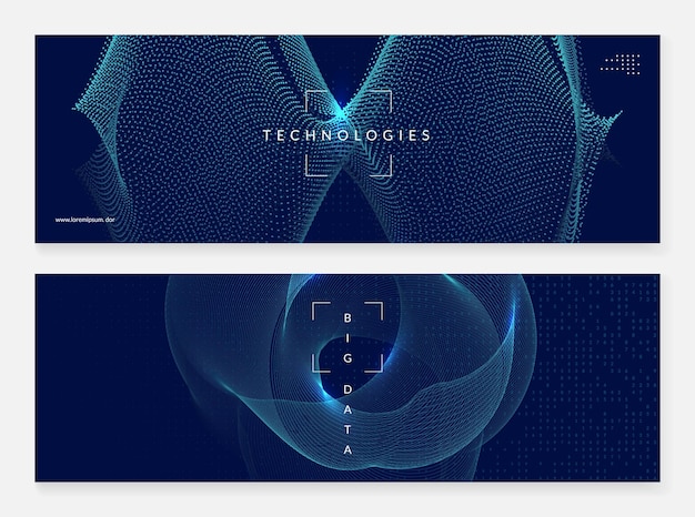 Fundo de big data Resumo de tecnologia digital