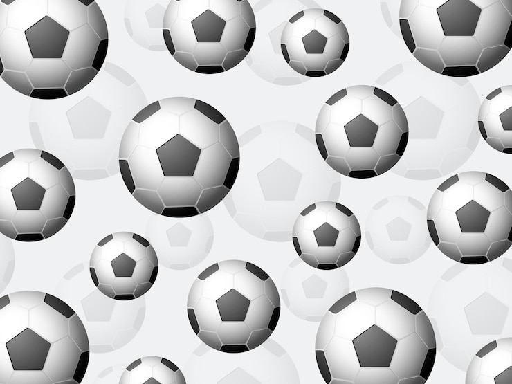 Vetor fundo de bolas de futebol