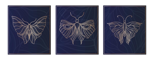 Fundo de borboleta estilo art nouveau 19201930 anos design vintage design de motivo de símbolo